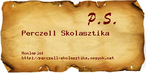 Perczell Skolasztika névjegykártya